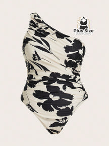 Maiô Manga Única Com Detalhes Franzida Plu Size G / Brano Preto