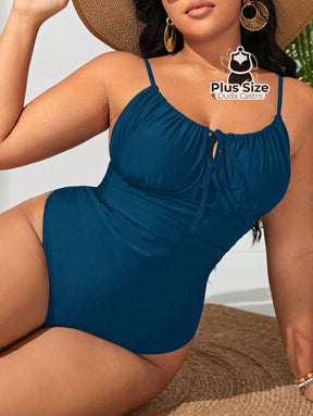 Maiô Plus Size Com Franzido No Busto Liso Várias Cores