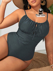 Maiô Plus Size Com Franzido No Busto Liso Várias Cores