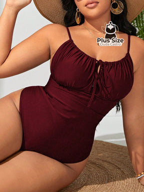 Maiô Plus Size Com Franzido No Busto Liso Várias Cores
