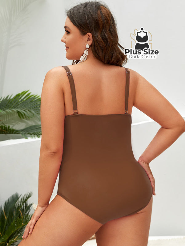 Maiô Push Up Franzido Modelador Várias Cores Plus Size