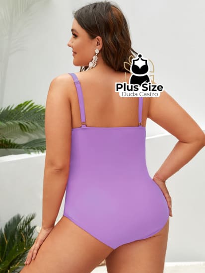 Maiô Push Up Franzido Modelador Várias Cores Plus Size