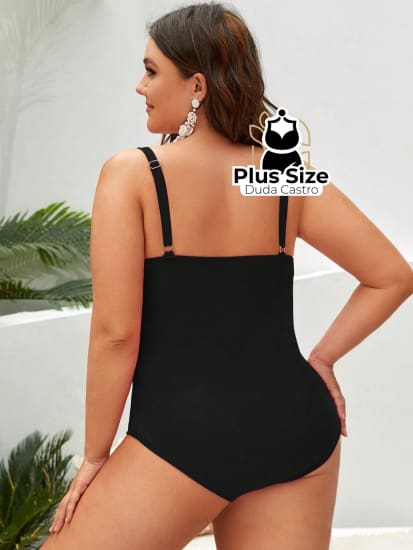 Maiô Push Up Franzido Modelador Várias Cores Plus Size