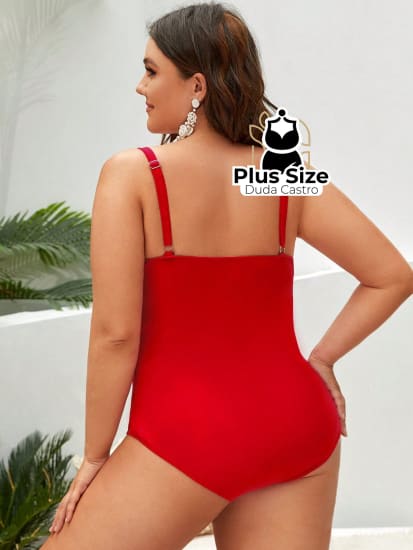 Maiô Push Up Franzido Modelador Várias Cores Plus Size