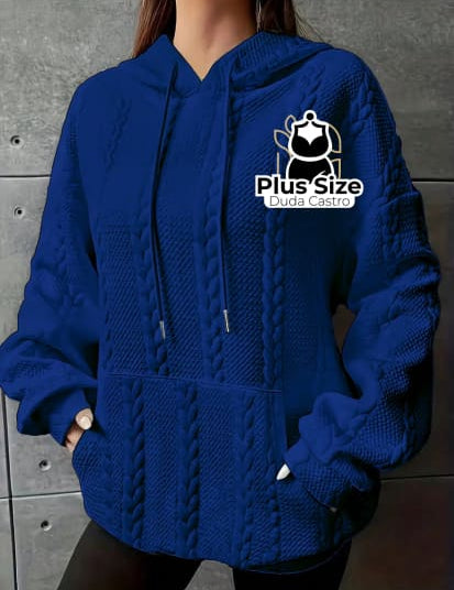Moletom Plus Size Com Capuz Várias Cores Blusa
