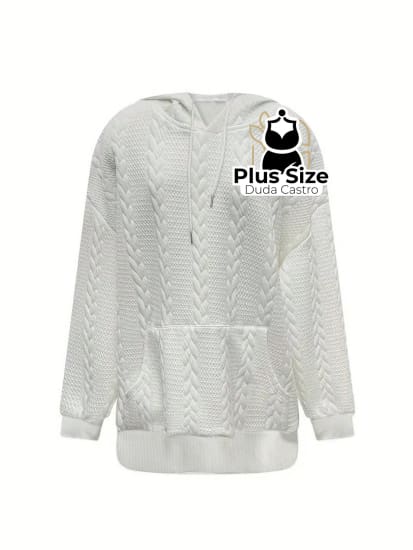 Moletom Plus Size Com Capuz Várias Cores Blusa