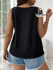 Regata Plus Size V-Neck Lisa Várias Cores
