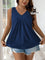 Regata Plus Size V-Neck lisa Várias Cores G / Azul Regata Plus Size V-Neck lisa Várias Cores