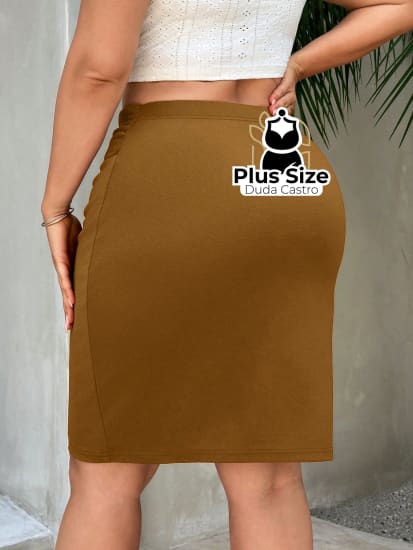 Saia Bodycon Elegante Plus Size Saia