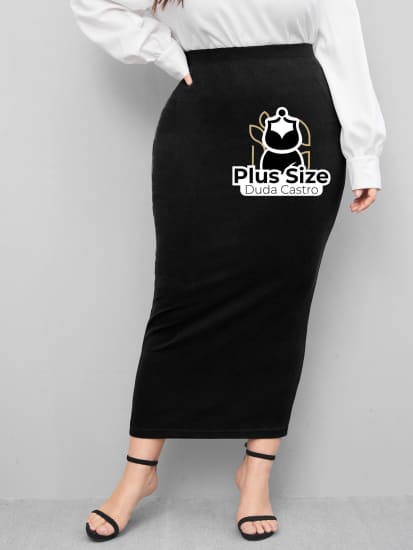 Saia Clássica Elegante Plus Size Saia