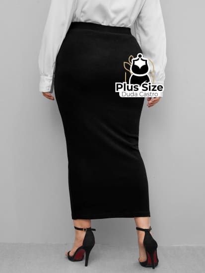 Saia Clássica Elegante Plus Size Saia