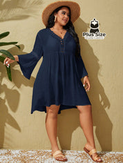 Saída De Praia Estilo Vestido Com Decote Trabalhado
