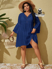Saída De Praia Estilo Vestido Com Decote Trabalhado