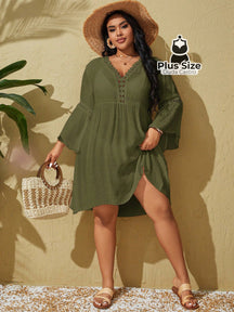 Saída De Praia Estilo Vestido Com Decote Trabalhado