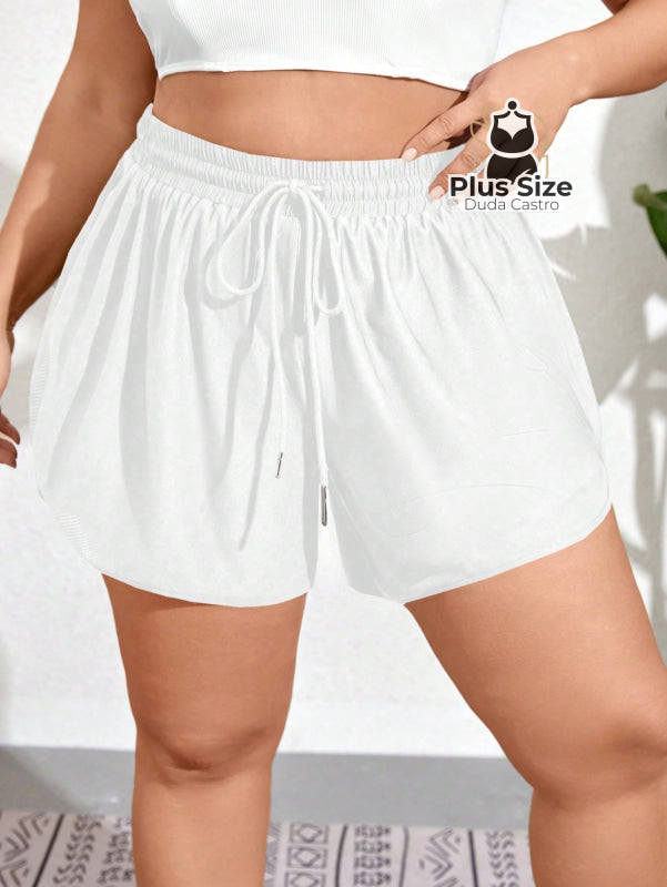 Short de Praia Piscina Hidroginástica com Cintura em Elástico e Cordão Short de Praia Piscina Hidroginástica com