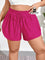 Short De Praia Piscina Hidroginástica Com Cintura Em Elástico E Cordão G / Pink