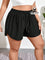Short De Praia Piscina Hidroginástica Com Cintura Em Elástico E Cordão G / Preto