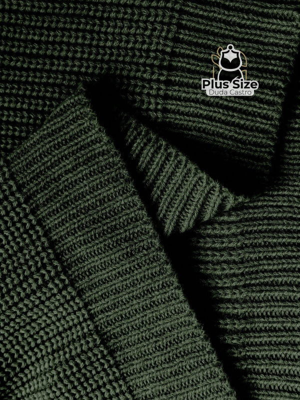 Suéter de Tricô com Borboletas — uma peça perfeita para aquecer com charme nos dias frios. Plus Size Várias Cores