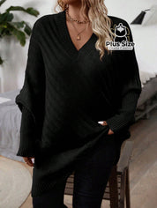 Suéter com Manga Morcego com Toque Macio (Poliamida) Várias Cores Plus Size Suéter com Manga Morcego com Toque Macio