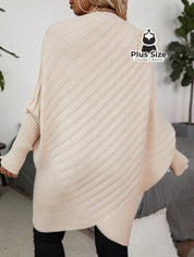 Suéter com Manga Morcego com Toque Macio (Poliamida) Várias Cores Plus Size Suéter com Manga Morcego com Toque Macio