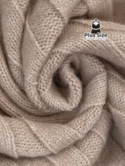 Suéter com Manga Morcego com Toque Macio (Poliamida) Várias Cores Plus Size Suéter com Manga Morcego com Toque Macio