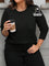 Suéter Plus Size em Tricô Macio – Versatilidade e Elegância no Seu Look Preto / G Suéter Plus Size em Tricô Macio –