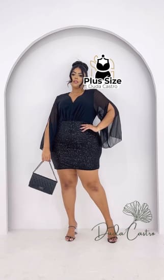 Vest Plus Size Lantejoula - Vestidos Plus size