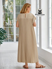 Vestido Longo Solto E Elegante Com Bolsos Plus Size Várias Cores