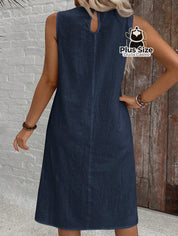 Vestido Midi 100% Algodão Plus Size Liso Várias Cores