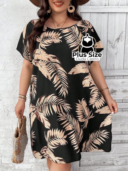 Vestido Plus Size Extra Tropical