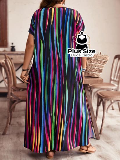 Vestido Solto Confortável Plus Size Vestidos Size